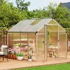 Greenhouse for Outdoors, Heavy-Duty Walk-In Design with Roof Vent, Ground Nails & Sliding Lockable Door, for Garden Backyard - 4 of 4