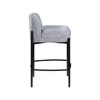 Meridian Furniture,Burton Grey Chenille Fabric Stool, Set of 2 - 4 of 4
