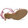 Allegra K Women's Open Toe Strappy Buckle Straps Stiletto Heel Sandals - 4 of 4