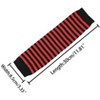 Allegra K Women's Stripe Print Knitted Fingerless Elbow Length Gloves Warmers One Size 1 Pair - 3 of 4