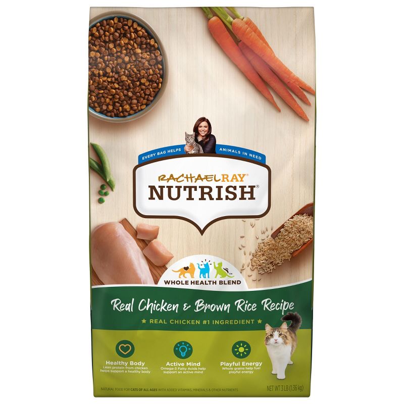 Rachael Ray Nutrish Real Chicken & Brown Rice Recipe Adult Premium Dry Cat Food, 1 of 10
