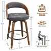 Gikpal Bar Stools, 26" Counter Height Barstools with Bentwood Legs, Swivel Counter Stools with Back, Modern Faux Leather Upholstered Bar Chairs - 2 of 4