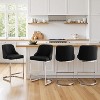 Bekrvio Bar Stools Set of 4, 26” Counter Height with Back - Upholstered PU Leather/Velvet  Steel U-Shaped Base for Kitchen Counter Island - 2 of 4