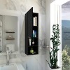 GlasFlength Bathroom Storage Cabinets Modern Medicine Cabinet with Open Shelves and Interior Shelves for Bathroom, Black, 10"*11.8"*10" - 2 of 4