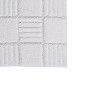 Knightsbridge Chakker Board 220 GSF Non Skid Back Bath Rug Set - 2- Piece - 17x24 and 21x34", White - 3 of 4