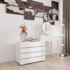 10-Drawer Handleless Chest of Drawers with Extended Desktop, Large Storage Cabinet for Bedroom, Durable Wood with Smooth Sliding Drawers - 3 of 4