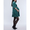 Women's V-Neck Ruffle Hem Babydoll Maternity Dress | Motherhood Maternity - 3 of 4