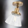 Urban Ambiance Luxury Modern Farmhouse Indoor Ceiling Light,  10''H x 8"W x 8''D,  Vintage Brass Finish, UHP4663 - 3 of 4