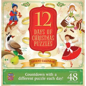 MasterPieces 12 Pack Jigsaw Puzzle - 12 Days of Christmas Puzzles - 1 of 4
