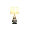 19.5" Silver Chrome Table Lamp with Mirror Glass Mosaic Base, Modern Polyresin Accent Lamp for Living Room or Bedroom – Maison Boucle - 4 of 4