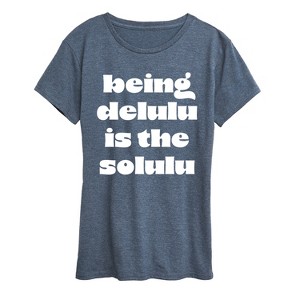 Women's - Instant Message - Delulu Is The Solulu Short Sleeve Graphic T-Shirt - 1 of 4