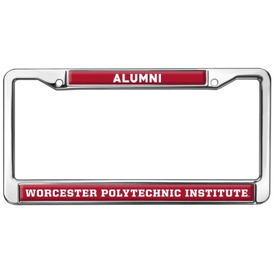 Worcester Poly Alumni Logo Full Size Standard License Plate Metal Frame