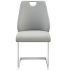 PAGED Dining Chairs Set of 4, Faux Leather Dining Room Chairs, Kitchen Chairs with Silver Back Ring and Chrome Pull Handle for Kitchen - 2 of 4