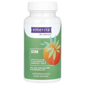 Emerita DIM with Calcium D-Glucarate and Broccoli Seed, 60 Vegetarian Capsules - 1 of 2