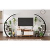 5-Tier Tall Metal Plant Shelf with Hooks, Half Moon Shape Plant Stand 2 Pack, Modern Flower Rack for Garden, Patio, or Balcony - 2 of 4