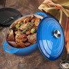 Dexmalle 4.5-QT Blue Oval Dutch Oven with Lid,Up to 500°F - 3 of 4