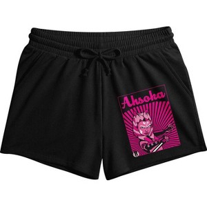 Star Wars Ahsoka Character Art Women’s Black Lounge Shorts - 1 of 2