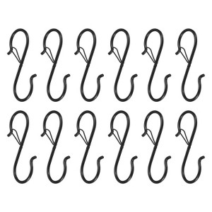 Unique Bargains Metal Anti-rust Coating Safety Buckle S-shaped Hooks and Hangers 12 Pcs - 1 of 4