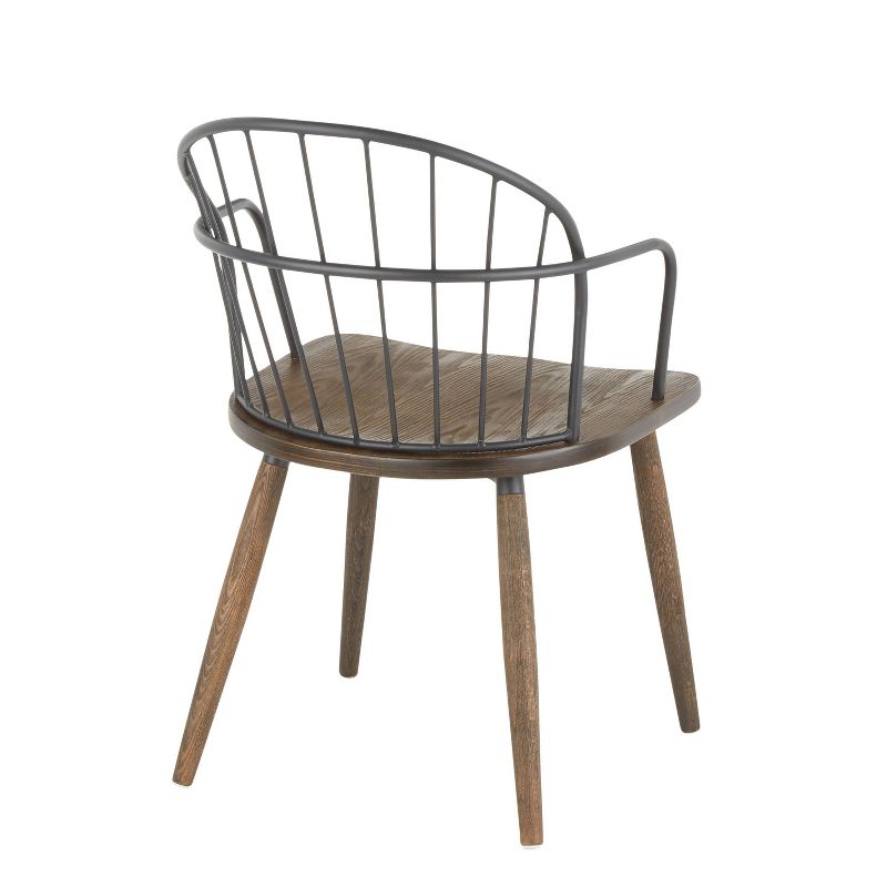 Riley Industrial Chair Dark Walnut/Black - LumiSource, 4 of 11