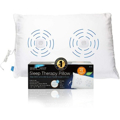 Sound Oasis: SP-151 Sleep Therapy Pillow with Built-In Stereo Speakers – Listen to Music, White Noise & More for Relaxing Sleep