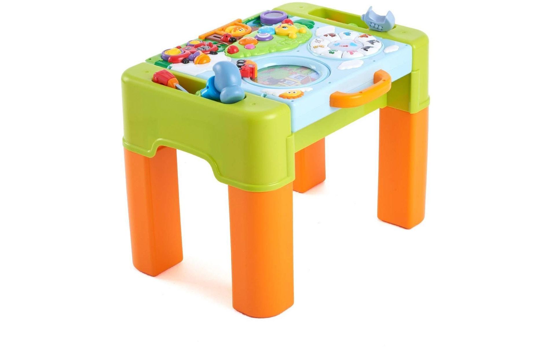 JuzToys 6-in-1 Educational Learning Activity Table – 16 Games Activity Center for Baby, Developmental Play Center Desk for Toddlers