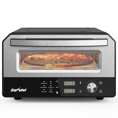 Heynemo Electric Indoor Pizza Oven: Countertop Pizza Maker with 6 Presets, Heats up to 750¨H, 12" Portable Pizza Cooker Warmer with Control Knob