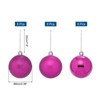 Unique Bargains Plastic Party Wedding Christmas Barrel Packed Hanging Ornament Balls 2.4" 24 Pcs - 2 of 4