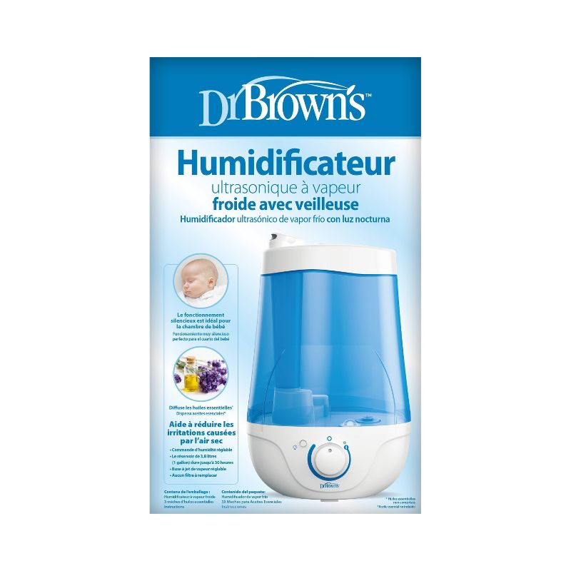 Dr. Brown&#39;s Cool Mist Ultrasonic Humidifier for Baby with Diffuser and Night Light, 4 of 12