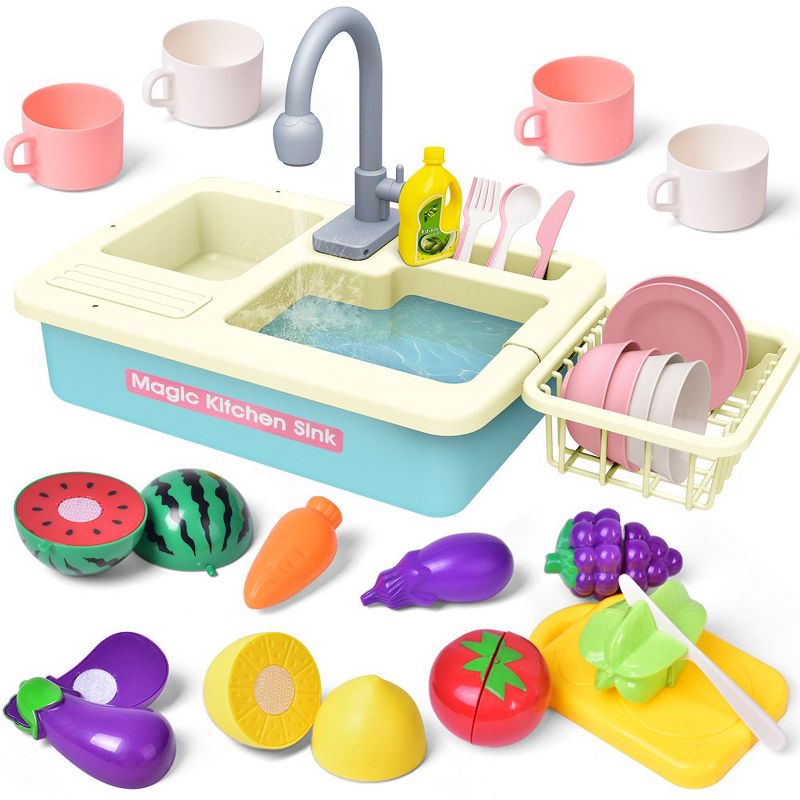Fun Little Toys Kitchen Sink Set, 29 pcs, 2 of 8