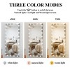 72x32" Silver Hollywood Full Length Mirror with Lights: Oversized, 3 Color Modes, Touch Control, Standing or Wall Mounted - 2 of 4