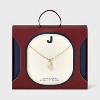 14K Gold Dipped Enamel "J" Initial Pendant Necklace - A New Day™ Gold/White - 3 of 4