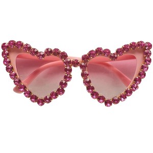 Willow & Ruby Kid's Summer Fun Sunglasses - Girl's Sunnies in Pink Heart - 1 of 4