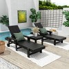 WestinTrends Ashore Modern Poly Reclining Chaise Lounge Set with Side Table - 2 of 4