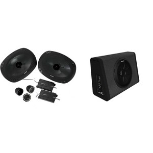 Kicker 11PT250 Powered Sub Enclosure & 46CSS694 6x9" Component Bundle - 1 of 4