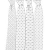 Bacati - LOVE Muslin Swaddling Blankets set of 4, Gray/White - 3 of 4