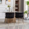 Kumasinova Modern Golden Metal Frame Dining Chairs with Luxury Velvet Fabric,Chic Accent Chairs Club Chair for Kitchen&Dining Room,300lbs Max - 2 of 4