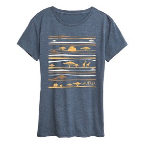 Women's - The Lion King - Line Pattern Short Sleeve Graphic T-Shirt - 1 of 4