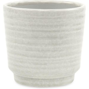 Cheung's Celadi White Rippled Ceramic Pot - Large - 1 of 3