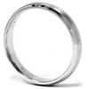 Pompeii3 4mm Beveled & Brushed Wedding Band 14K White Gold - 3 of 4