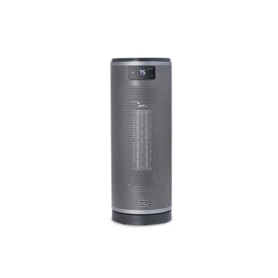 BLACK+DECKER Ceramic Oscillating Tower Heater with Remote Control,  Digital LED Display, Adjustable Thermostat, 3 Heat Settings up to 1500W, Black