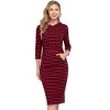Women's Hoodie Dress Pullover Hoody Dress Casual Fitted Knee Length Dress with Pocket - 2 of 4