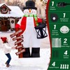 Itopfox 8FT Christmas Inflatable Snowman Outdoor Yard Decoration with Rotating LED Lights Magic Hat Weatherproof 1 Piece - 4 of 4