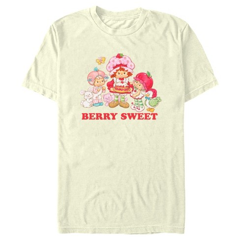 Men's Strawberry Shortcake Sweet Friends T-shirt - Beige - Large : Target