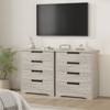 4 Drawer Dresser for Bedroom, Gray Dresser Chest of Drawers with Embedded Handles, Wooden Dresser Organizer for Living Room Nursery Entryway - 2 of 4