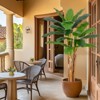 Artificial Banana Tree, Fake Banana Leaf Plants with Grey Planter - 2 of 4