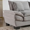 Akoasm Comfortable Velvet Double Sofa Bed with Pillows for Bedroom & Living Room-Light Grey - 3 of 4