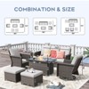 Brafab 6-Piece Patio Furniture Set with Fire Pit Table 44" and Swivel Chairs Outdoor Patio Conversation Sets for Yard, Garden, Porch - 2 of 4