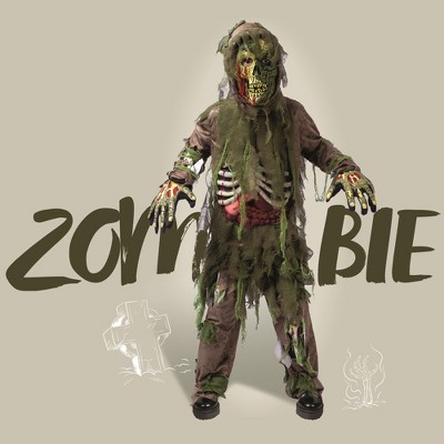 Joyfy Boys Halloween Zombie Costume, Deluxe Swamp Skeleton Living Dead Monster Zombie Costume for Kids Halloween Monster Role-Playing