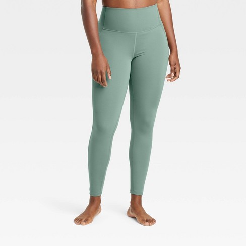 Women's Brushed Sculpt Curvy High-rise Pocketed Leggings - All In Motion™  Green Xxl : Target
