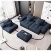 Whisen Modern Oversized Modular Sectional Sofa with 2 Ottoman, 2 Seat Sparkling Chenille Fabric and 4 Pillows, 4-Piece DIY Combination - 2 of 4